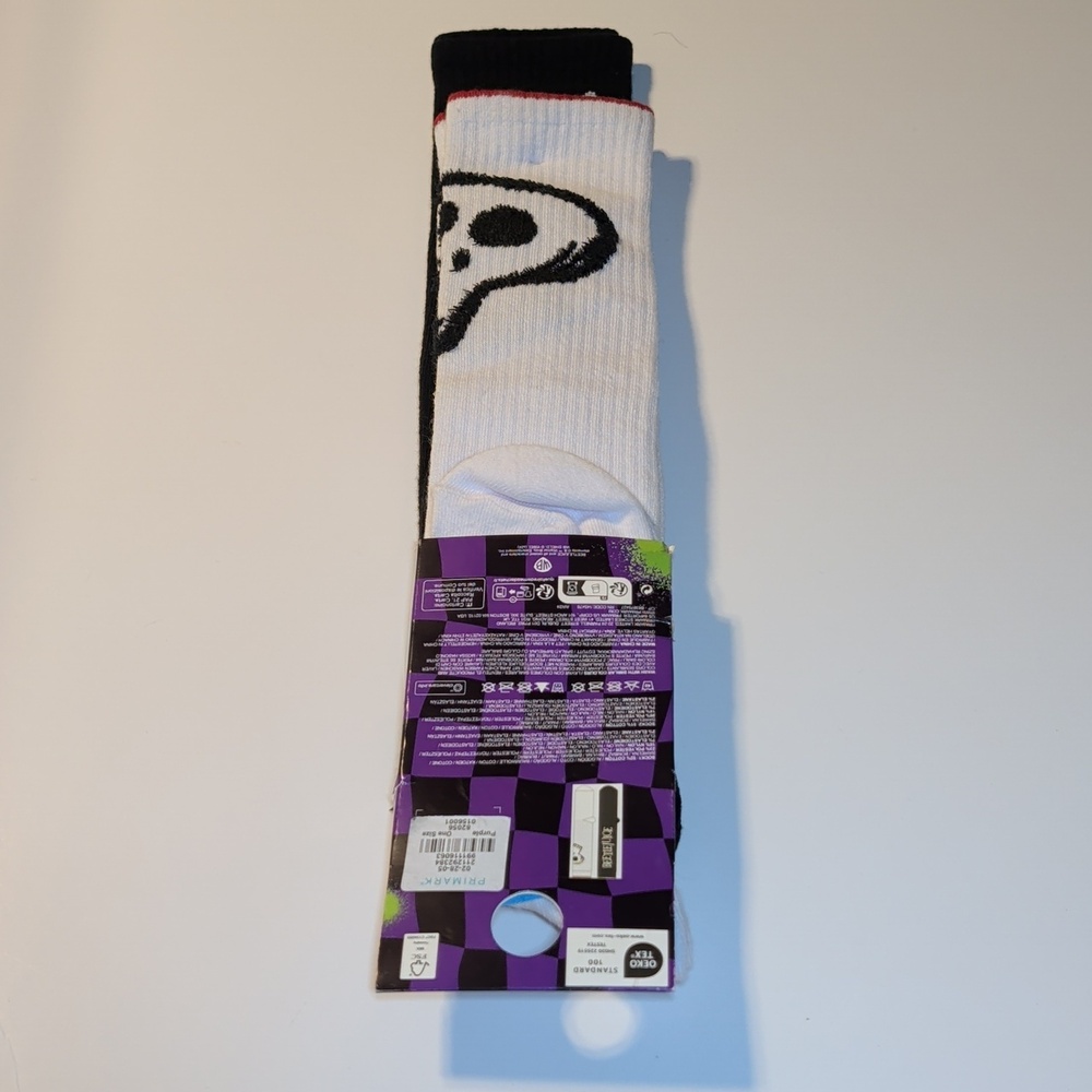 Primark Beetlejuice Knee High Socks 2 Pairs In The Pack - Picture 2 of 5